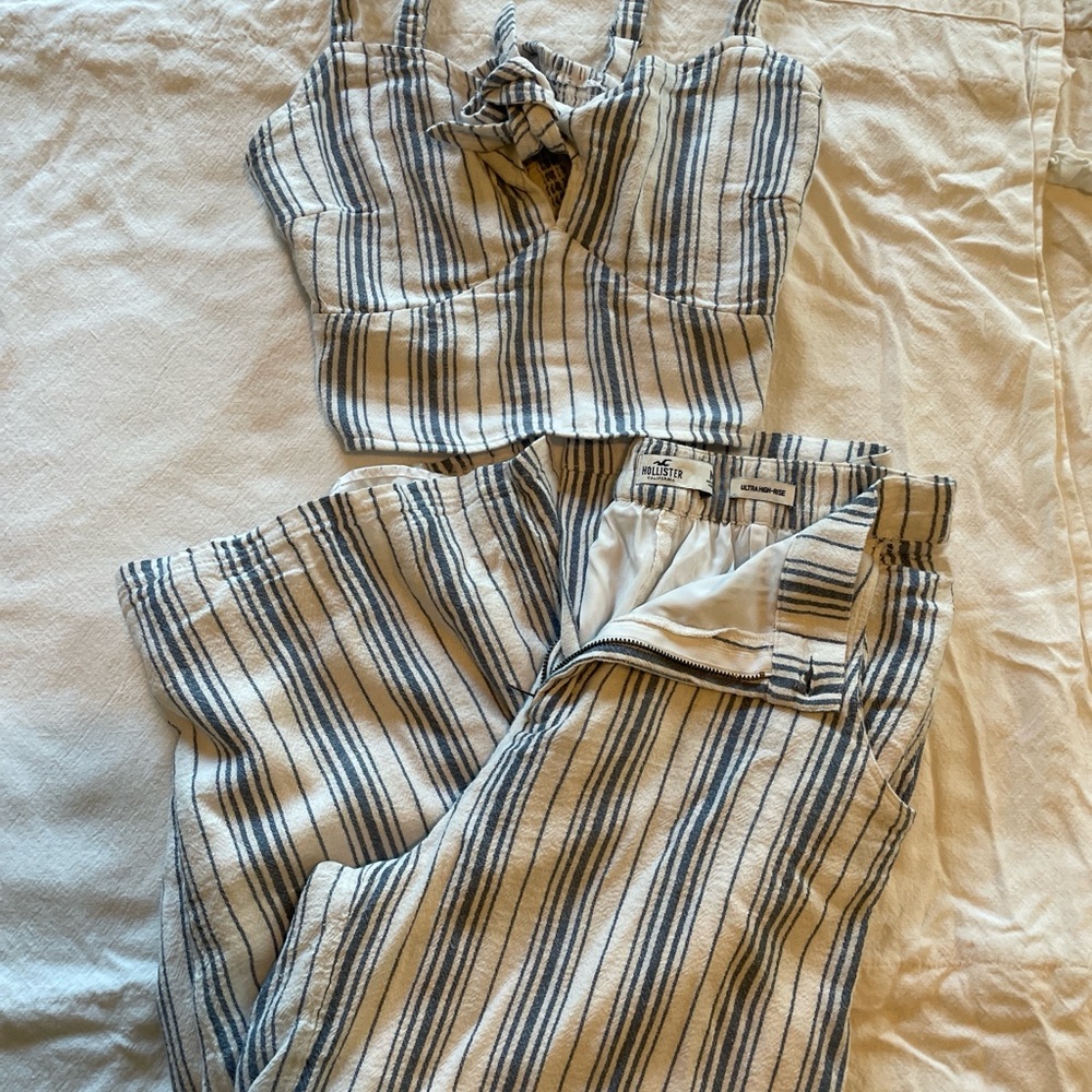 Striped Jumpsuit in Cream and Black